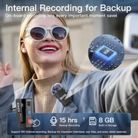 BOYA Wireless Lavalier mikrofon iPhone Android kamerához, 950 méter hatótáv, 10 órás akkumulátor - blue 2