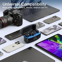 BOYA Wireless Lavalier mikrofon iPhone Android kamerához, 950 méter hatótáv, 10 órás akkumulátor - blue 6