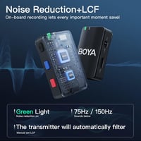 BOYA Wireless Lavalier mikrofon iPhone Android kamerához, 950 méter hatótáv, 10 órás akkumulátor - blue 5