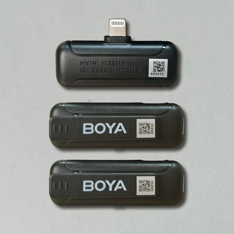 BOYA Wireless Lavalier mikrofon iPhone-hoz, zajcsökkentéssel, vloghoz és videózáshoz - BY-WM3T-D2 (Lightning)