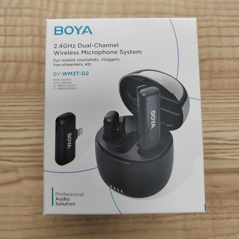 BOYA Wireless Lavalier mikrofon iPhone-hoz, zajcsökkentéssel, vloghoz és videózáshoz - BY-WM3T-D2 (Lightning)