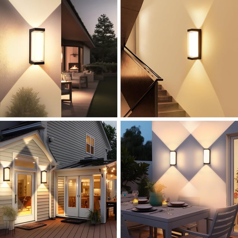 BOYIR 24W LED Fali Lámpa Mozgásérzékelővel, IP65, 3000K Meleg Fehér, Kültéri Beltéri