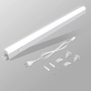 BOYIR bandă luminoasă LED sub mobilier cu întrerupător, 14W, 88,6 cm, 1400 lm, alb neutru 4000K, iluminat extensibil pentru dulapuri și rafturi