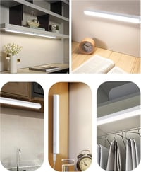 BOYIR bandă luminoasă LED sub mobilier cu întrerupător, 14W, 88,6 cm, 1400 lm, alb neutru 4000K, iluminat extensibil pentru dulapuri și rafturi 2
