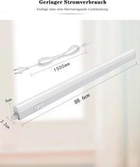 BOYIR bandă luminoasă LED sub mobilier cu întrerupător, 14W, 88,6 cm, 1400 lm, alb neutru 4000K, iluminat extensibil pentru dulapuri și rafturi 6