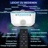 Bozhihong Galaxis Projektor LED Csillagos Égbolt Éjszakai Fény Távirányítóval, Időzítővel és Zenével - 8 Világítási Mód Gyerekeknek 6