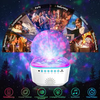 Bozhihong Galaxis Projektor LED Csillagos Égbolt Éjszakai Fény Távirányítóval, Időzítővel és Zenével - 8 Világítási Mód Gyerekeknek 7