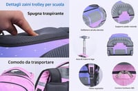 Ghiozdan școlar cu roți BOZONLI, troller pentru copii, disponibil în mai multe culori, pentru băieți și fete 6