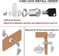 BOZXYE Cam Lock RV tárolóhoz, szekrényzárhoz, szerszámosládához - 5/8 hüvelyk 3