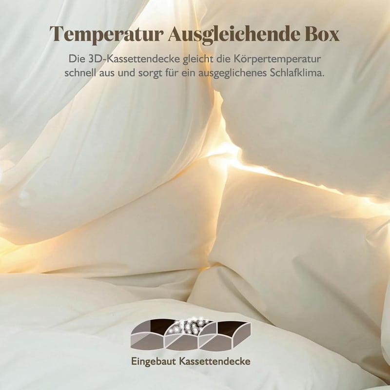 BPC Luxus Libapehely Paplan 240x260 cm - 4 Évszakos Közepes Vastagságú, Puha és Légáteresztő, Oeko-Tex és RDS Tanúsított Pehelytöltet