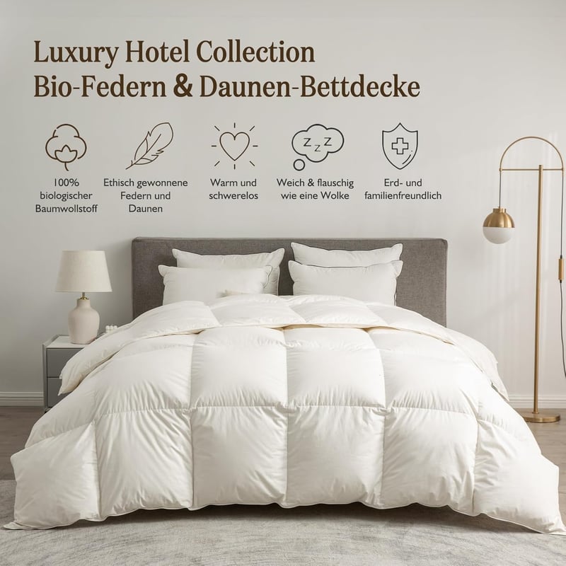 BPC Luxus Pehelypaplan 240x260 cm, 100% Organic Cotton, Egész Éves