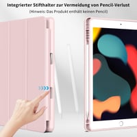 Obal na iPad BQDIYOO pre 9./8./7. generáciu 10,2" (modely 2021/2020/2019) – ružový, nárazuvzdorný ochranný kryt 4