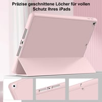 Obal na iPad BQDIYOO pre 9./8./7. generáciu 10,2" (modely 2021/2020/2019) – ružový, nárazuvzdorný ochranný kryt 3
