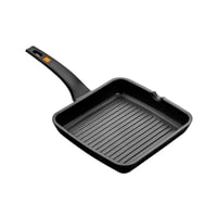 BRA Efficient rebrasta grill tava, 28 cm, lijevani aluminij, crna, neprijanjajuća površina, pogodna i za indukcijske ploče 1