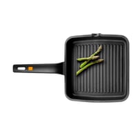 BRA Efficient rebrasta grill tava, 28 cm, lijevani aluminij, crna, neprijanjajuća površina, pogodna i za indukcijske ploče 2
