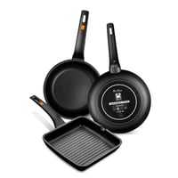 BRA Efficient rebrasta grill tava, 28 cm, lijevani aluminij, crna, neprijanjajuća površina, pogodna i za indukcijske ploče 4