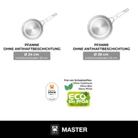 Set tava od nehrđajućeg čelika BRA Master 24-28 cm, bez neprijanjajućeg sloja 2