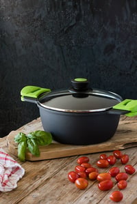 Vysoký hrniec BRA Prior so sklenenou pokrievkou a odnímateľnými silikónovými úchytmi, 28 cm 2