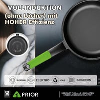 Tigaie BRA Prior 20 cm - Turnată din aluminiu, strat antiaderent, pentru plită cu inducție 3