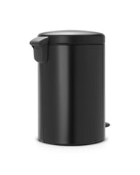 Brabantia 114106 Kanta za smeće na pedalu s plastičnom unutarnjom kantom, mat crna, 20 litara, čelik 4