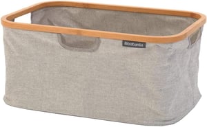 Brabantia 40 l siva tekstilna košara za rublje s efektom bambusa, spremnik za rublje