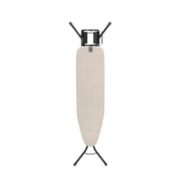 Žehliaca doska Brabantia 110x30 cm Denim Grey, poťah zo 100 % Fairtrade bavlny, nastaviteľná výška, odkladacia plocha na naparovaciu žehličku, detská poistka a zámok pri prenášaní 1