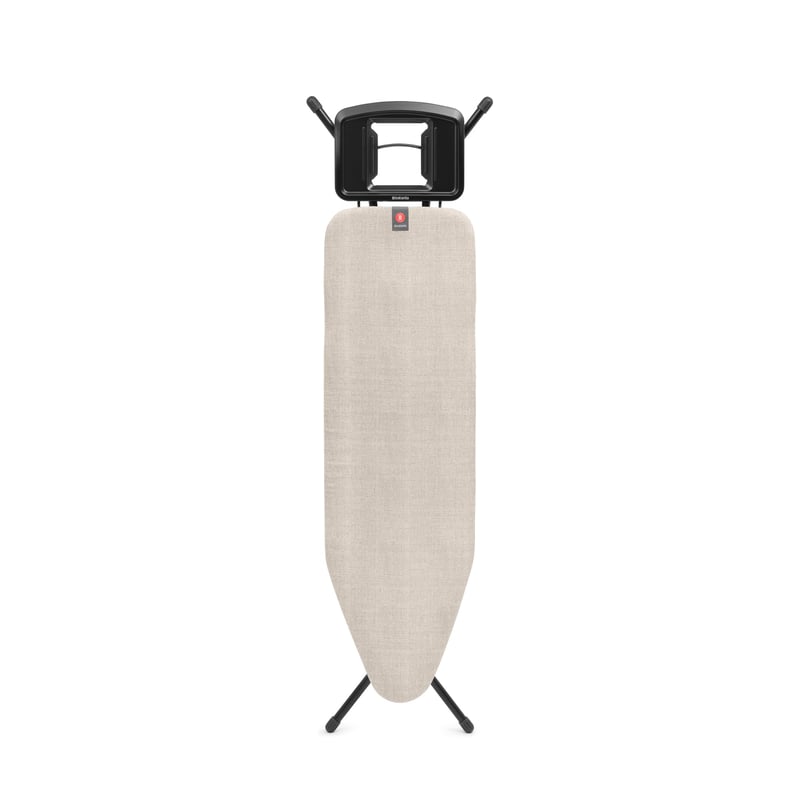 Brabantia B vasalódeszka 124x38 cm Denim Grey, 100% Fairtrade pamut huzat, 8 mm habszivacs réteg, dönthető, magasságállítható, összecsukható