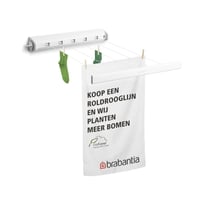 Brabantia Výsuvná sušiaca šnúra 22 m - biela, nástenný sušiak na bielizeň 2