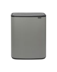 Odpadkový kôš do kuchyne Brabantia Bo Touch Bin 221460, 2x30 litrov s vnútornými vedrami, vyberateľné priehradky, minerálna betónová sivá, 60 l 1