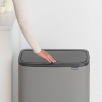 Odpadkový kôš do kuchyne Brabantia Bo Touch Bin 221460, 2x30 litrov s vnútornými vedrami, vyberateľné priehradky, minerálna betónová sivá, 60 l 5
