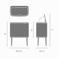 Odpadkový kôš Brabantia Bo Touch Bin s dotykovým vekom, 36 litrov, s vnútornou plastovou nádobou, minerálna betónová sivá 7