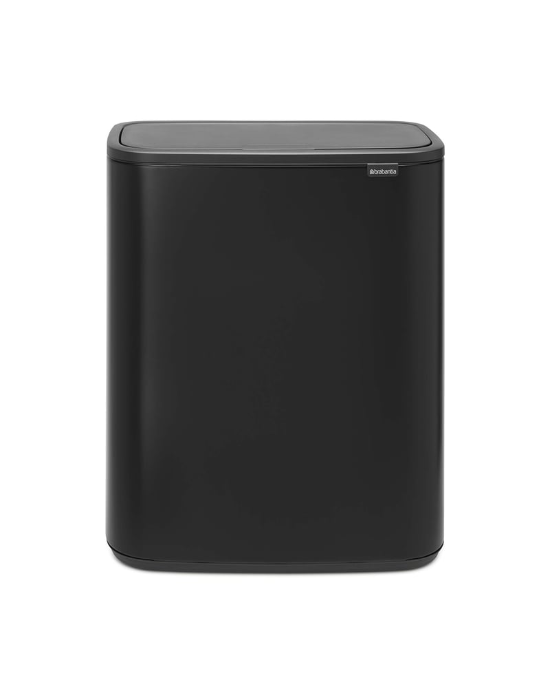 Brabantia Bo Touch Bin Érintésmentes Szemeteskuka, Matt Fekete, 2 x 30 L Belső Vödörrel