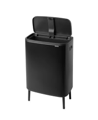 Coș de gunoi de bucătărie fără atingere Brabantia Bo Touch Bin Hi 60L, cu 1 găleată interioară, negru mat 4