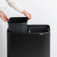 Brabantia Bo Touch Bin Hi dotykový kuchynský odpadkový kôš, matná čierna, s 2 x 30-litrovými vnútornými nádobami 6