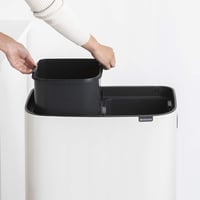 Brabantia Bo Touch Bin Hi bijela kanta za smeće, 2 x 30 litara, dupla kanta s otvaranjem na dodir 6