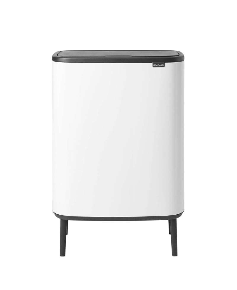Brabantia Bo Touch Bin Hi bijela kanta za smeće, 2 x 30 litara, dupla kanta s otvaranjem na dodir