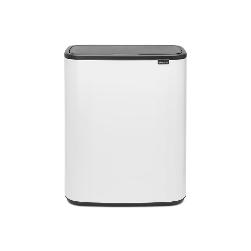 Odpadkový kôš Brabantia Bo Touch Bin na triedený odpad, bezdotykový, 60 l, biely, s vnútornými vedrami