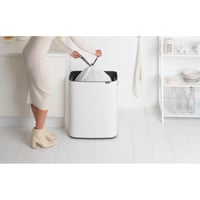 Odpadkový kôš Brabantia Bo Touch Bin na triedený odpad, bezdotykový, 60 l, biely, s vnútornými vedrami 8