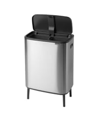 Odpadkový kôš na triedený odpad Brabantia Bo Touch Bin, 2 x 30 l, matná oceľ s úpravou proti odtlačkom prstov, s 2 vnútornými nádobami, 54,5 x 31,2 x 81,5 cm 4