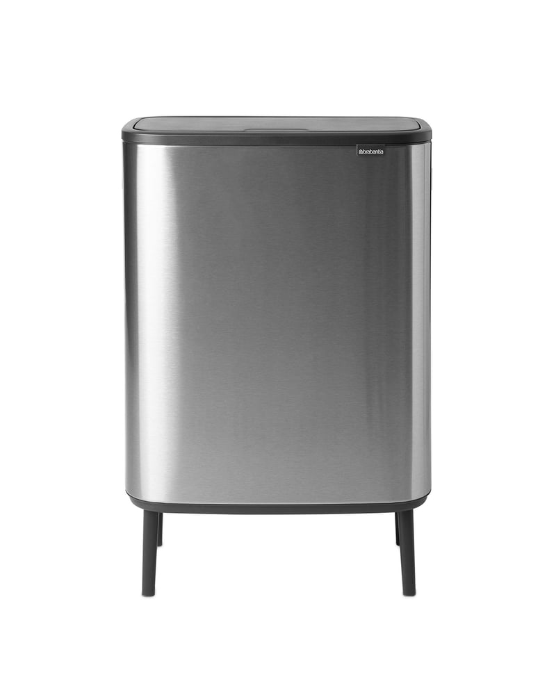 Odpadkový kôš na triedený odpad Brabantia Bo Touch Bin, 2 x 30 l, matná oceľ s úpravou proti odtlačkom prstov, s 2 vnútornými nádobami, 54,5 x 31,2 x 81,5 cm
