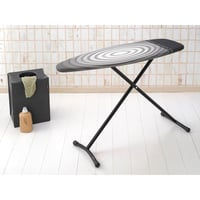 Žehliaca doska Brabantia D pre naparovacie žehličky a parné generátory, s teplovzdornou odkladacou plochou, nastaviteľná výška, štvornohý rám, Titan Oval, 135x45 cm 6