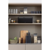 Brabantia Fall Front chlebník - Veľký zásobník na chlieb, bagety a pečivo - Priestorovo úsporný dizajn s plochým vrchom - Možnosť montáže na stenu 5