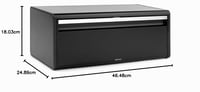 Brabantia Fall Front chlebník - Veľký zásobník na chlieb, bagety a pečivo - Priestorovo úsporný dizajn s plochým vrchom - Možnosť montáže na stenu 6