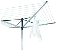Brabantia Lift-O-Matic kültéri ruhaszárító állvány, 60 m, szürke, magasságállítható 129-187 cm, UV-álló, forgó karok, 45 mm talajhorgony 3