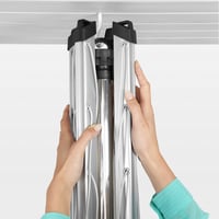 Brabantia Lift-O-Matic kültéri ruhaszárító állvány, 60 m, szürke, magasságállítható 129-187 cm, UV-álló, forgó karok, 45 mm talajhorgony 4