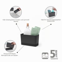 Organizér na čistiace prostriedky Brabantia, plast a silikón, tmavosivý, 19 x 8,5 x 11,5 cm, 1,6 litra 3