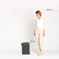Brabantia NewIcon pedálos szemetes 20 L, matt acél, lágyan záródó fedél, kivehető belső vödörrel 6