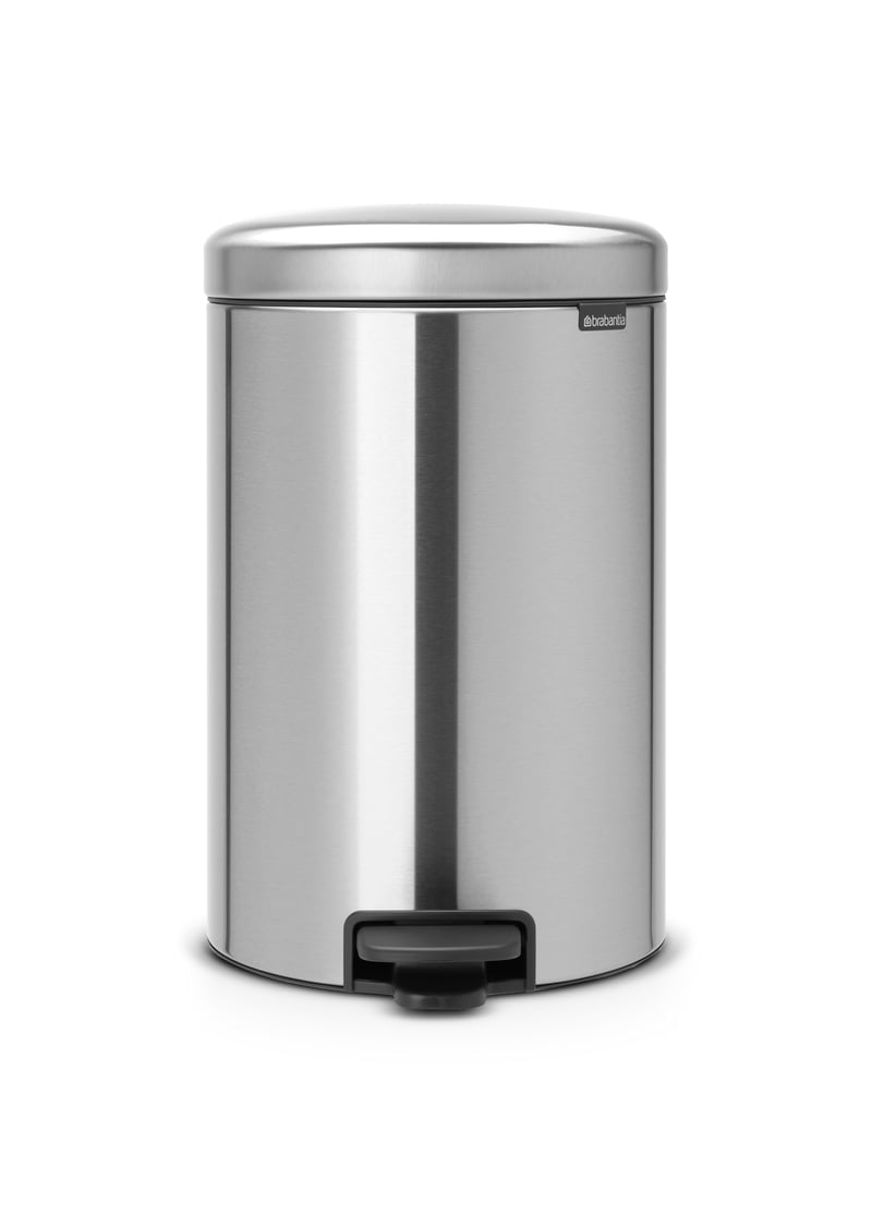 Brabantia NewIcon pedálos szemetes 20 L, matt acél, lágyan záródó fedél, kivehető belső vödörrel