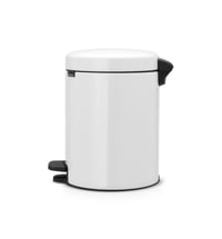 Coș de gunoi cu pedală Brabantia NewIcon, cu găleată interioară din plastic, alb, 5 litri 3