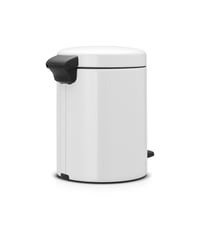 Coș de gunoi cu pedală Brabantia NewIcon, cu găleată interioară din plastic, alb, 5 litri 4